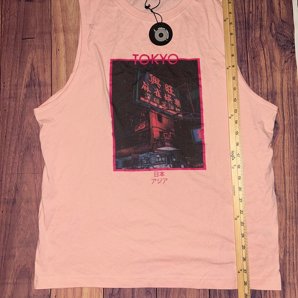 Urban Threads Pink Tokyo Graphic Tank Top - Picture 4 of 8
